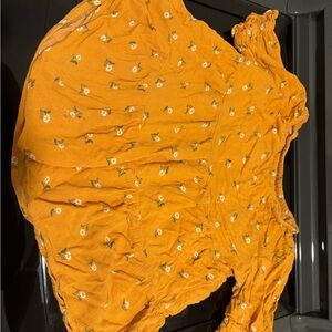 Floral Orange kids shirt